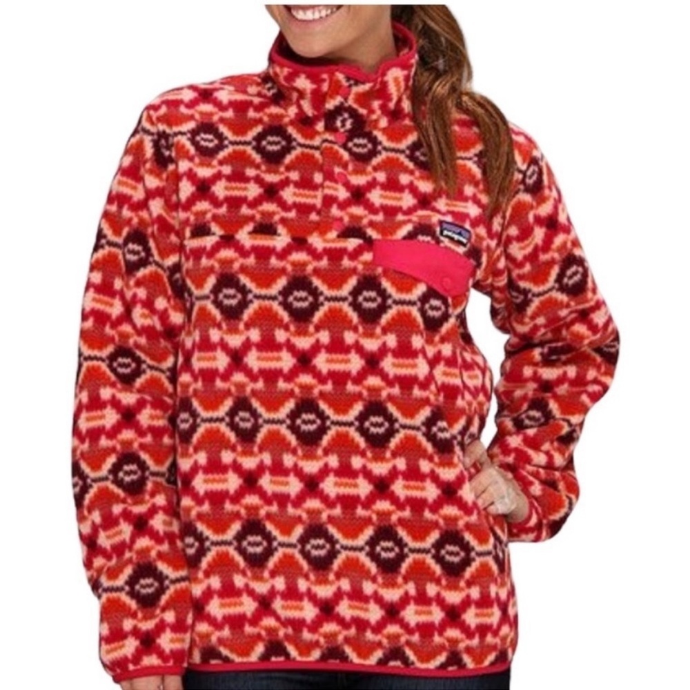 PATAGONIA Aberdeen Aztec Synchilla Snap T Pullover Small Southwestern Tribal
